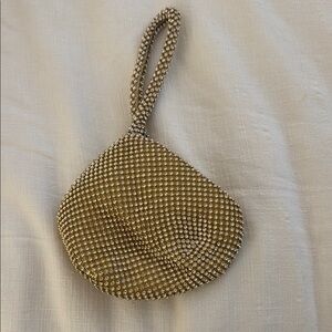Elegant Gold Beaded Women's Bag